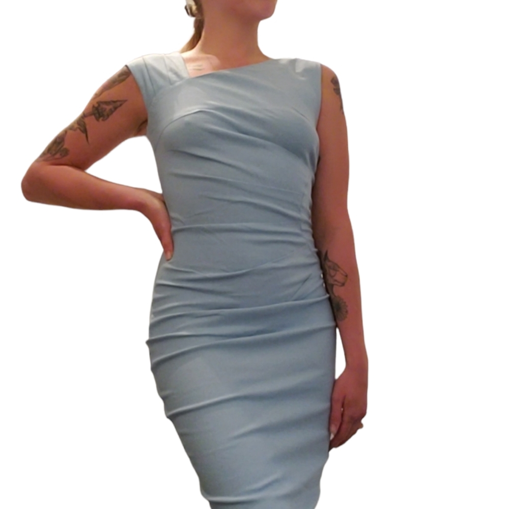 Baby Blue Fitted Dress
